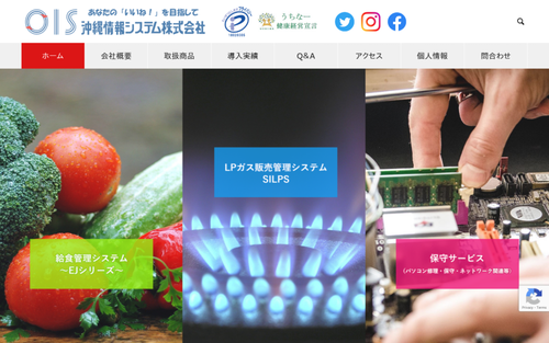沖縄情報システム株式会社公式HPキャプチャ