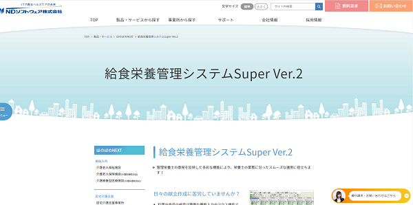 NDソフトウェア公式HPキャプチャ